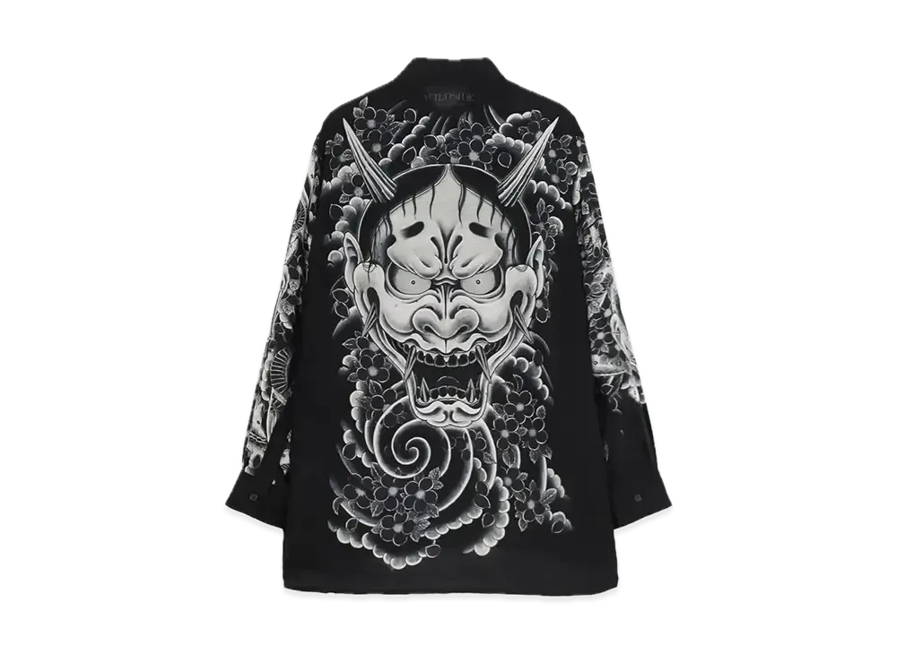 Tシャツ・カットソー WILDSIDE YOHJI YAMAMOTO Hannya Long Sleeve T-shirt BLACK Hannya Long Sleeve T-shirt(FREE SIZE BLACK): YOHJI YAMAMOTO