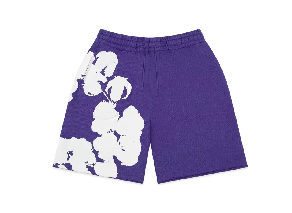 DENIM TEARS Biggie Cotton Wreath Sweat Shorts "Purple"