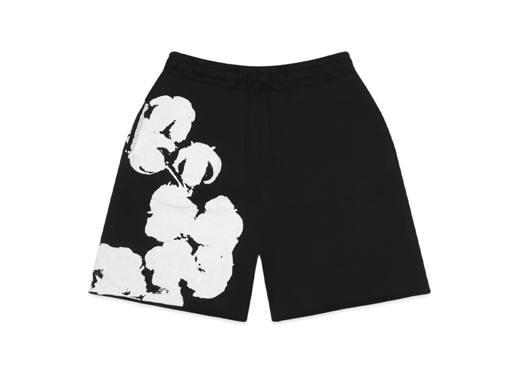 DENIM TEARS Biggie Cotton Wreath Sweat Shorts "Black"