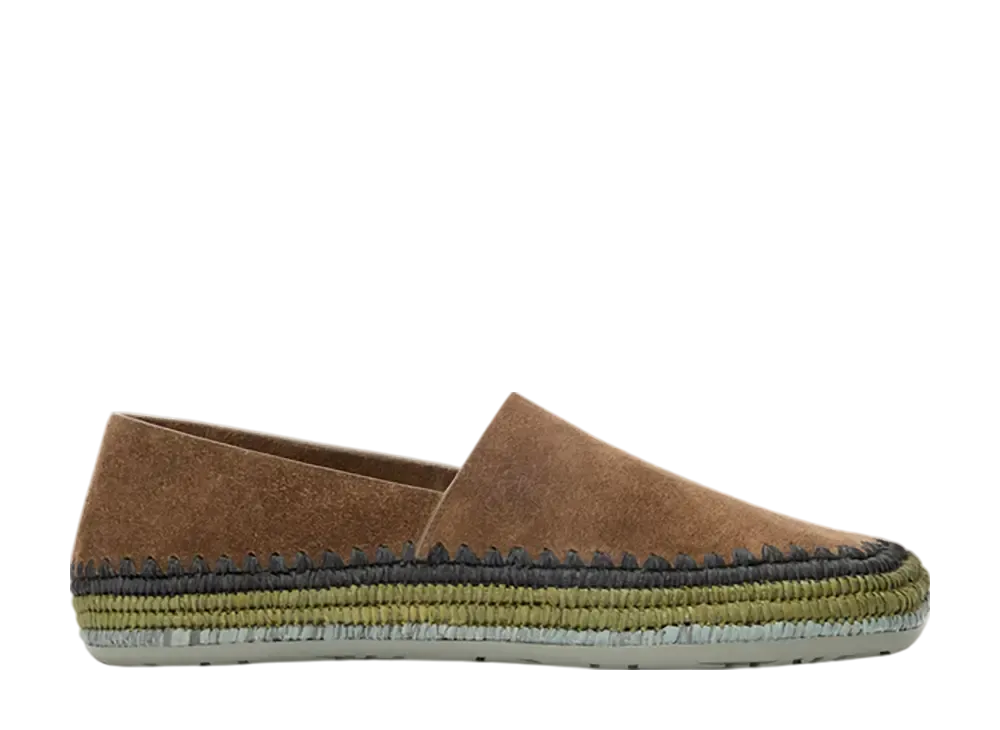 ロエベ リオ スリッパ スウェード&ラフィア "ブラウン"