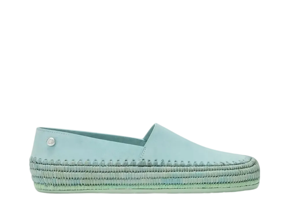 ロエベ ウィメンズ リオ スリッパ スウェード&ラフィア "ライトブルー"