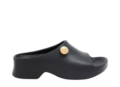 LOEWE Women's Foam Pebble Slide "Black/Gold"