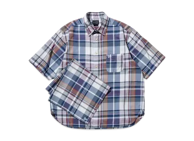 NEW ERA BLACK LABEL SS25 Short Sleeve Madras Check Shirt "Chrome"