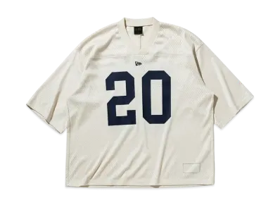 NEW ERA BLACK LABEL SS25 Oversized Mesh Football T-Shirt "Off White"