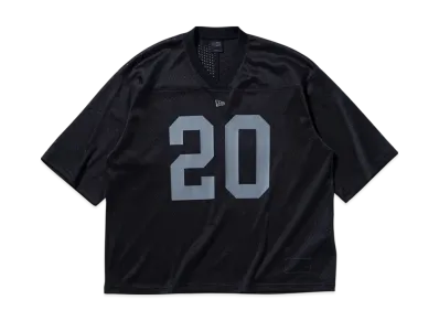 NEW ERA BLACK LABEL SS25 Oversized Mesh Football T-Shirt "Black"