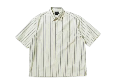NEW ERA BLACK LABEL SS25 Short Sleeve Stripe Shirt "Chrome White"