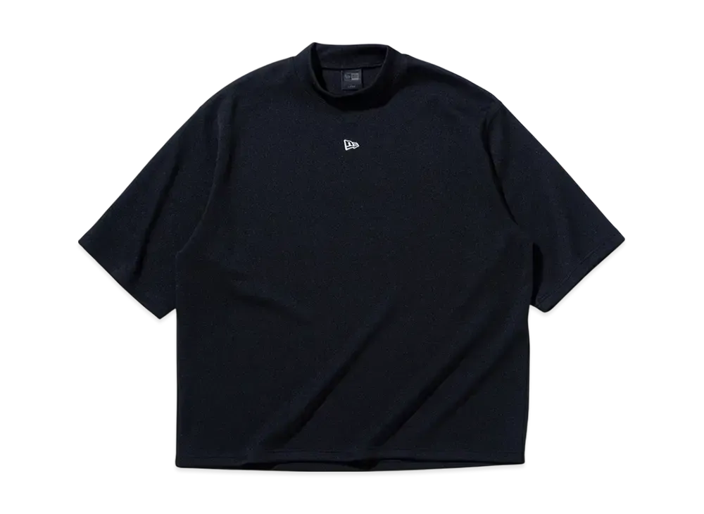 NEW ERA BLACK LABEL SS25 Short Sleeve Oversized Smooth Jersey Mockneck T-shirt "Black"