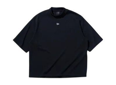 NEW ERA BLACK LABEL SS25 Short Sleeve Oversized Smooth Jersey Mockneck T-shirt "Black"