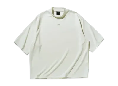 NEW ERA BLACK LABEL SS25 Short Sleeve Oversized Smooth Jersey Mockneck T-shirt "Chrome White"