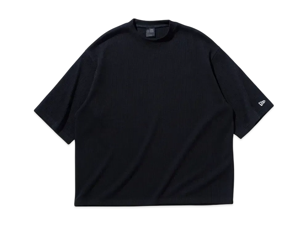 NEW ERA BLACK LABEL SS25 Short Sleeve Oversized Waffle T-Shirt "Black"