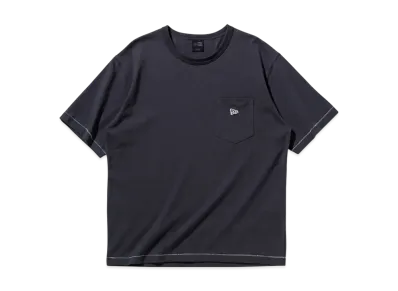 NEW ERA BLACK LABEL SS25 Short Sleeve Washed Cotton T-shirt Contrast Stitch "Sumikuro"