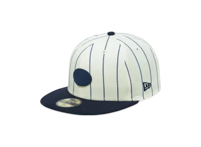 NEW ERA BLACK LABEL SS25 59Fifty Leather Patch "Chrome Stripe/Navy"