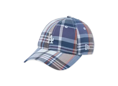 NEW ERA BLACK LABEL SS25 9Twenty Los Angeles Dodgers Madras Check "Chrome"