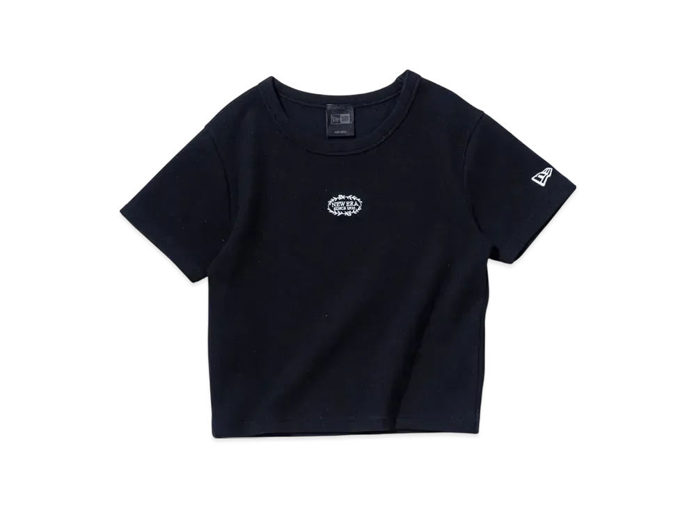 NEW ERA BLACK LABEL SS25 Women's Short Sleeve Cropped Rib T-shirt "Black"