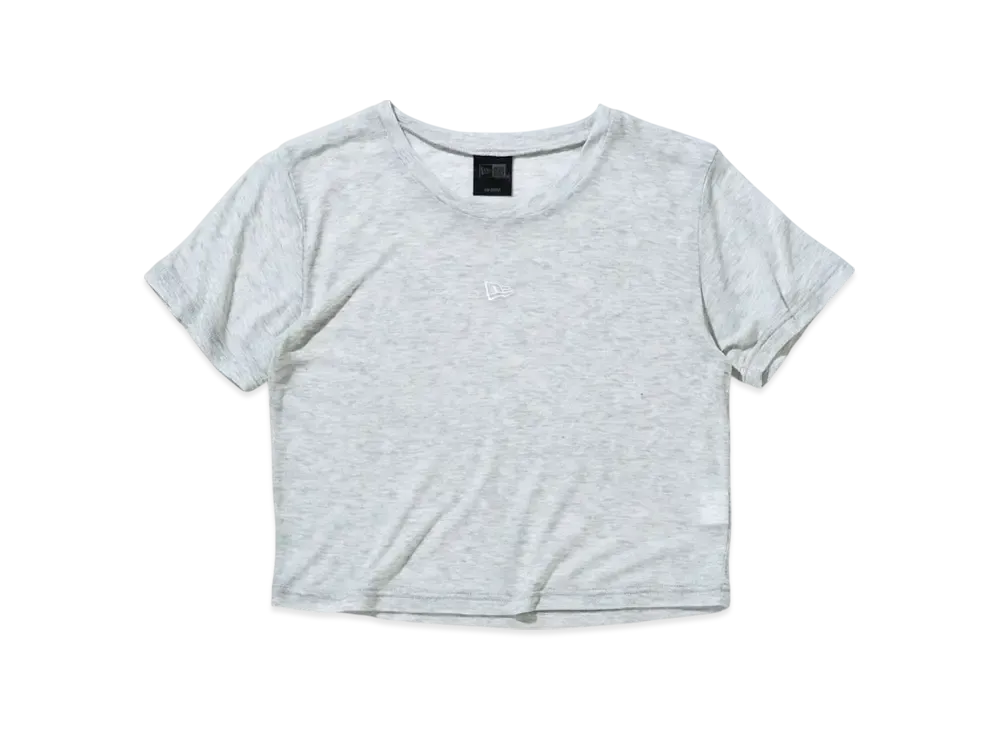 NEW ERA BLACK LABEL SS25 Women's Short Sleeve Cropped Sheer T-shirt "Ash Gray"