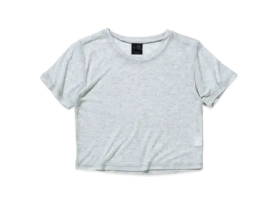 NEW ERA BLACK LABEL SS25 Women's Short Sleeve Cropped Sheer T-shirt "Ash Gray"