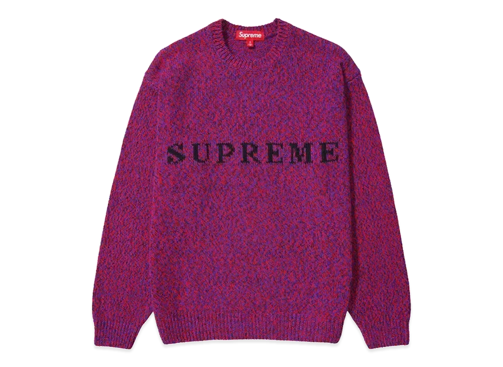 Supreme Contrast Logo Sweater "Red"