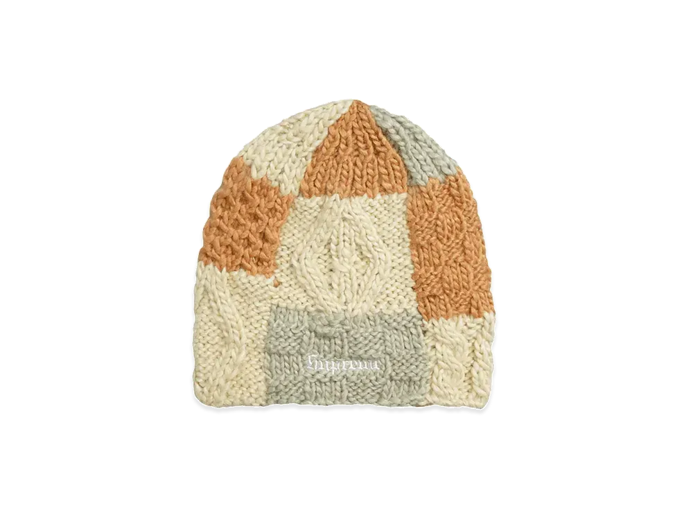 Supreme Block Knit Beanie "Natural"