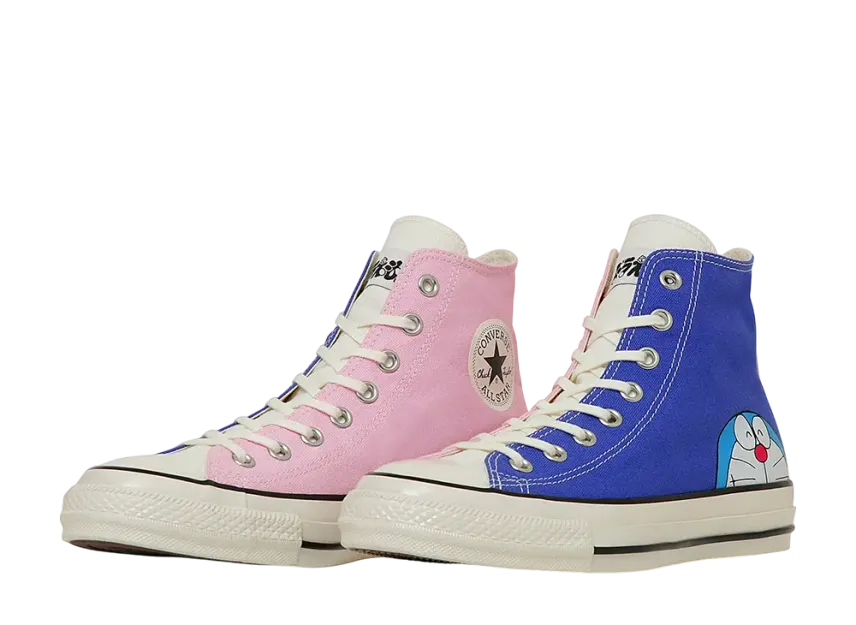 ドラえもん × コンバース オールスター エイジド FP ハイ "ブルー/ホワイト/ピンク"