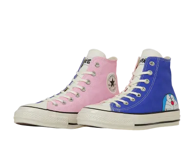 DORAEMON × Converse All Star Aged FP Hi "Blue/White/Pink"
