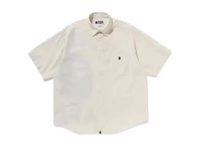 A BATHING APE Big College Shirt "White"