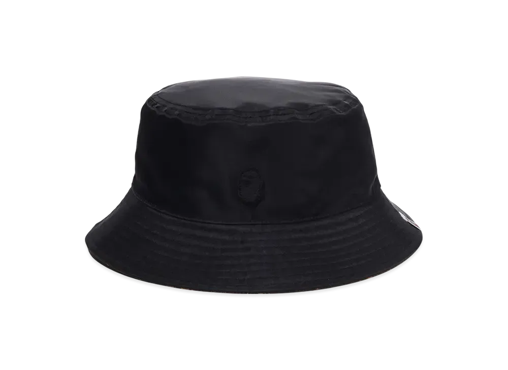 A BATHING APE College Monogram Reversible Buckle Hat "Black"