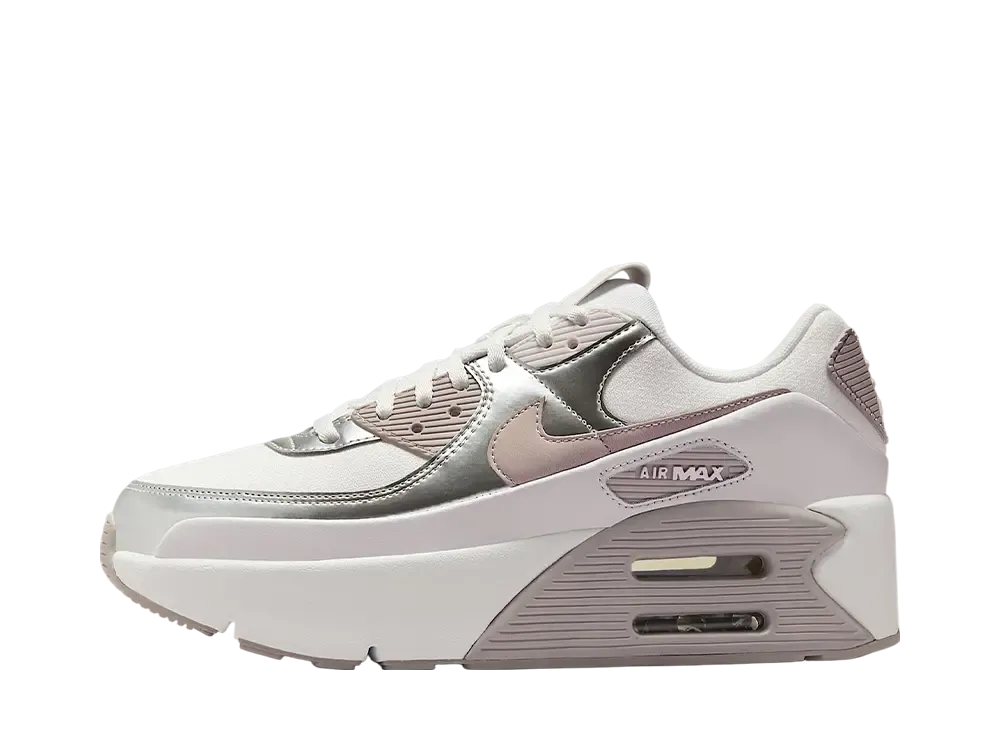Nike Women's Air Max 90 LV8 "Summit White/Vast Grey/Metallic Platinum/College Grey"