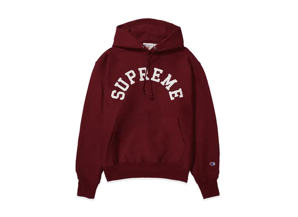 Supreme x Champion Hooded Sweatshirt "Cardinal"