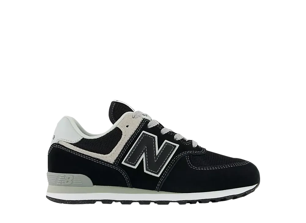 ニューバランス GS 574 コア "ブラック/ホワイト" (キッズ)