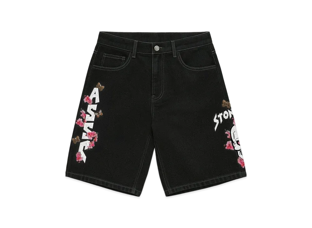 ANTI SOCIAL SOCIAL CLUB x WWE Stone Cold Embroidered Short "Black"