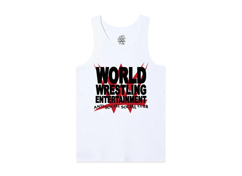 ANTI SOCIAL SOCIAL CLUB x WWE Championship Rib Knit Tank Top "White"