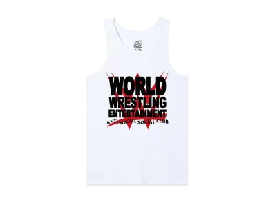 ANTI SOCIAL SOCIAL CLUB x WWE Championship Rib Knit Tank Top "White"