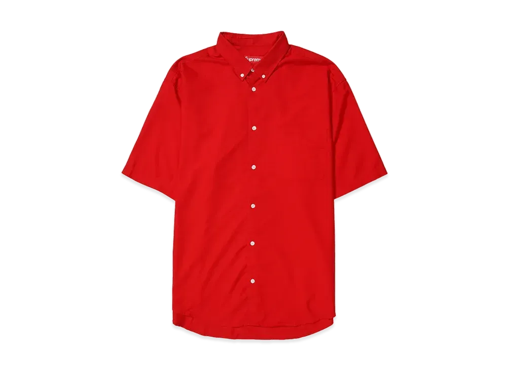 Supreme Loose Fit Oxford S/S Shirt "Red" (25SS)