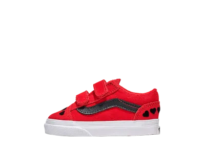 Vans Toddler Old Skool V "Red/Black"