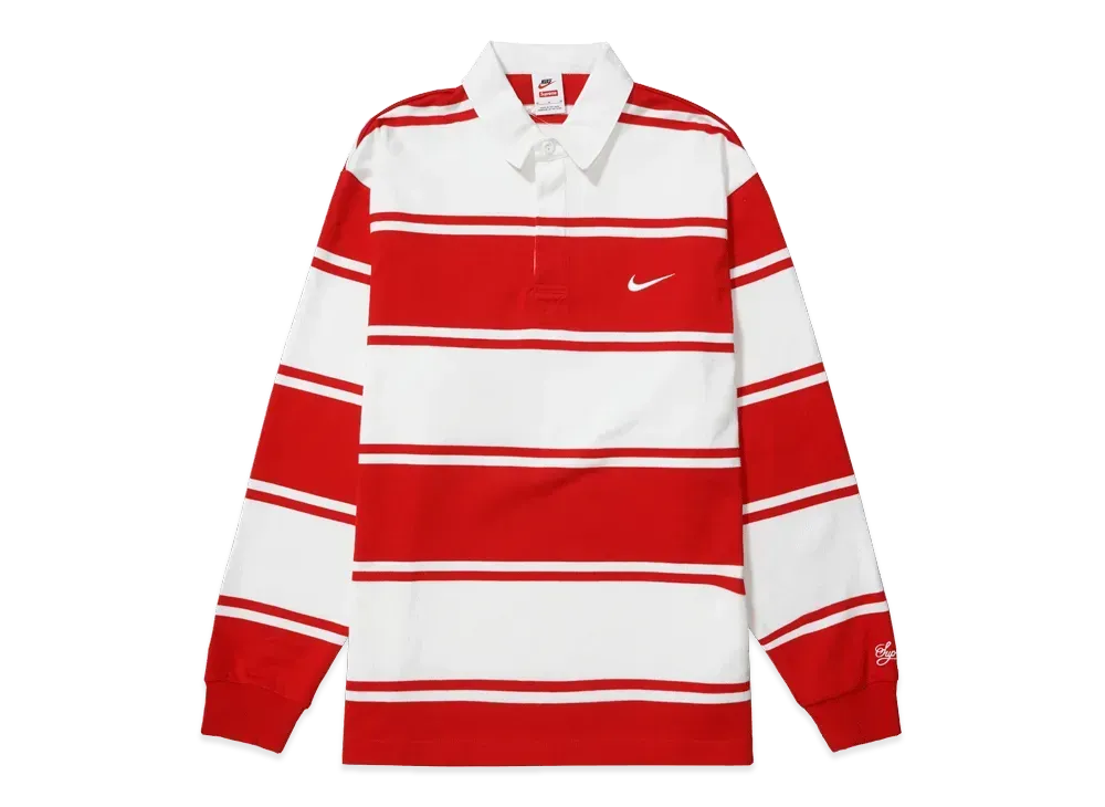 Supreme x Nike Stripe Rugby "Red"