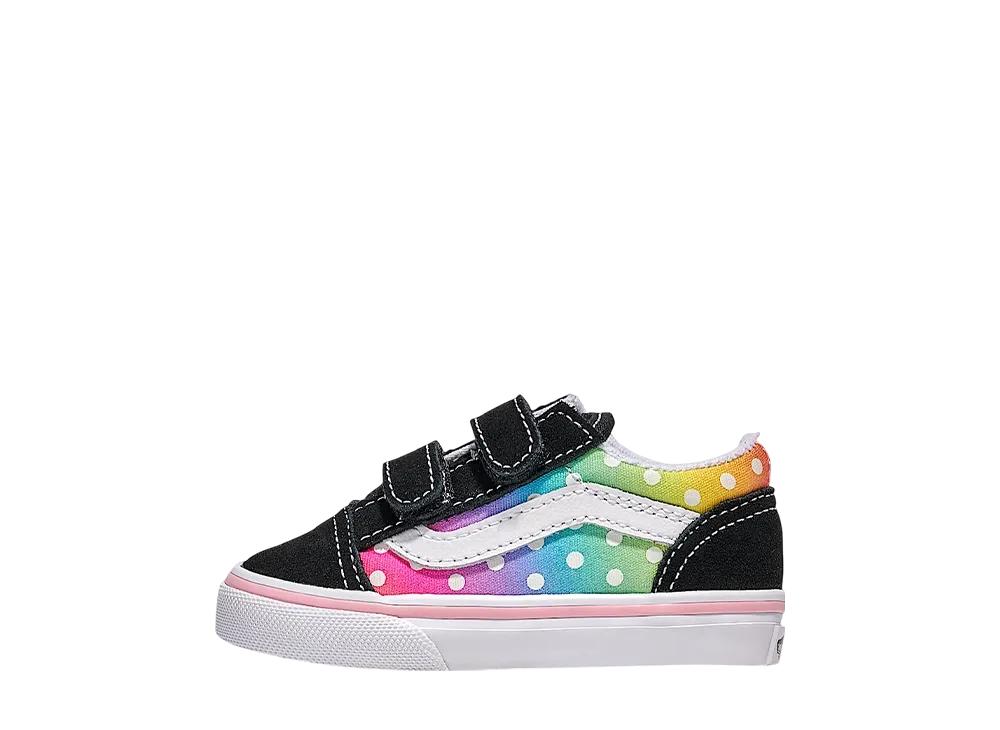 Vans Toddler Old Skool V "Black/Rainbow"