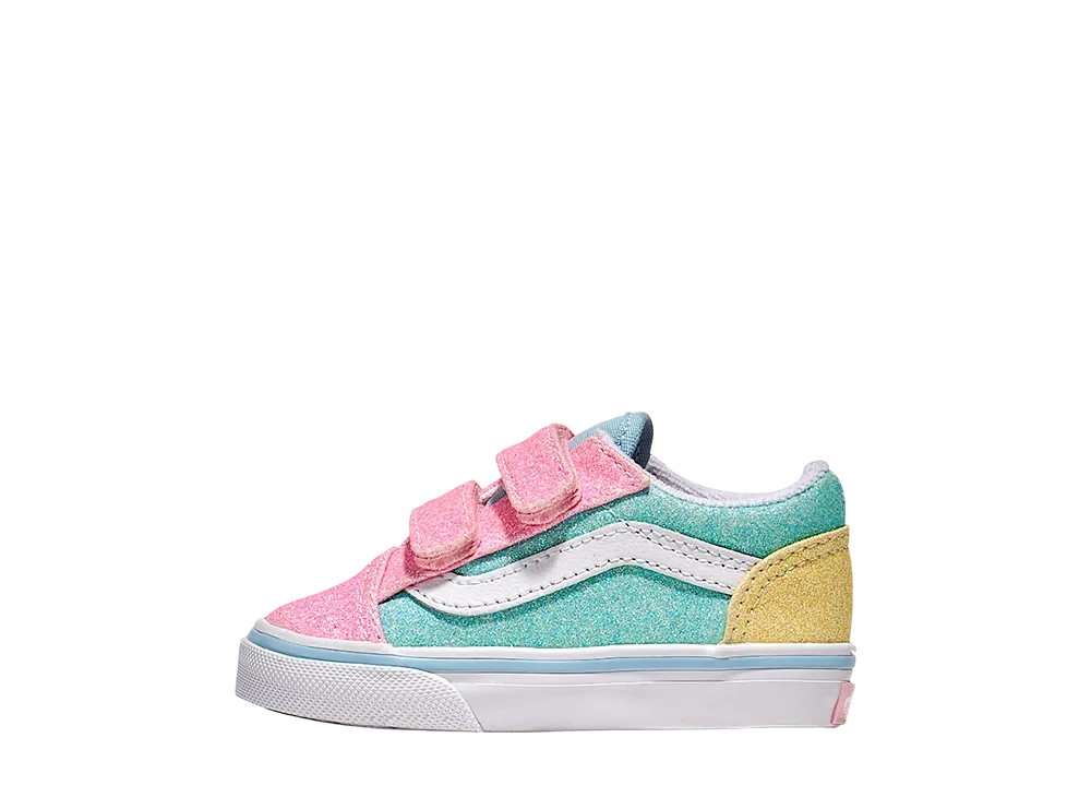 Vans Toddler Old Skool V "Pastel Blue/Pink/Yellow"