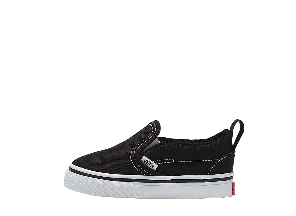 Vans Toddler Classic Slip-On V "Black/White"