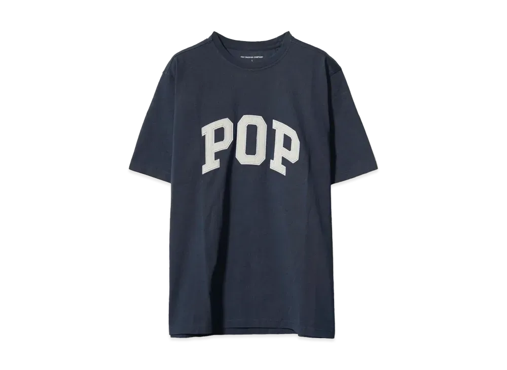 POP TRADING COMPANY arch t-shirt "NAVY"