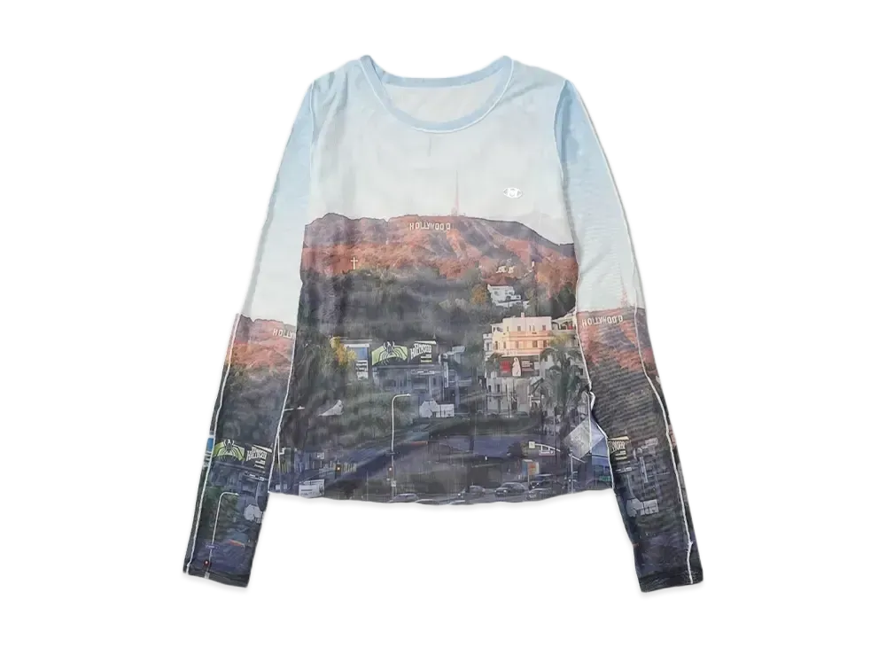 HTH Photo Tulle Long Tee "BLUE"