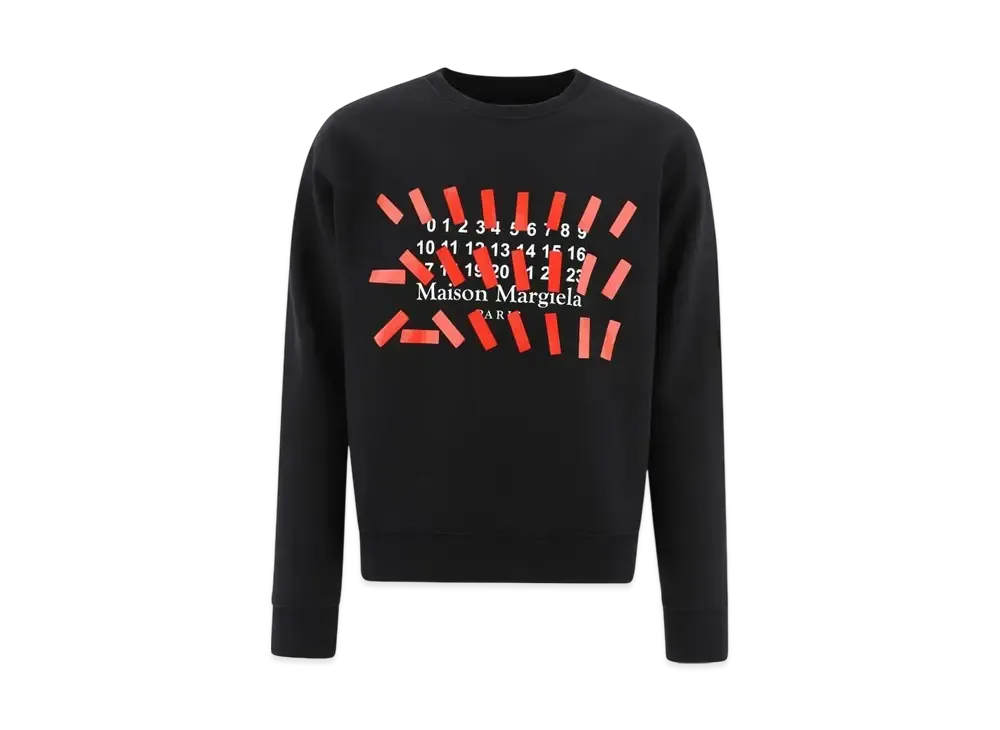 メゾンマルジェラ ナンバーズ ロゴ スウェットシャツ "ブラック" S30GU0149S25503900