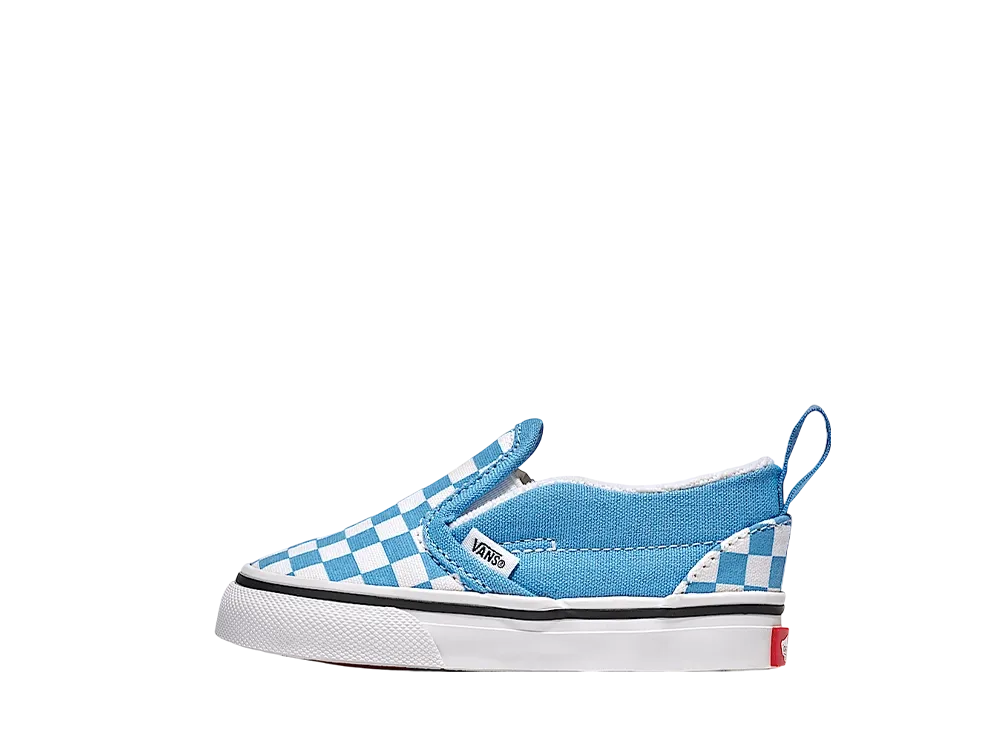 Vans Toddler Slip-On V Checkerboard "Heritage Blue/White"