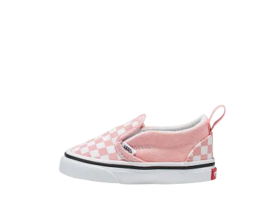 Vans Toddler Slip-On V Checkerboard "Powder Pink/True White"