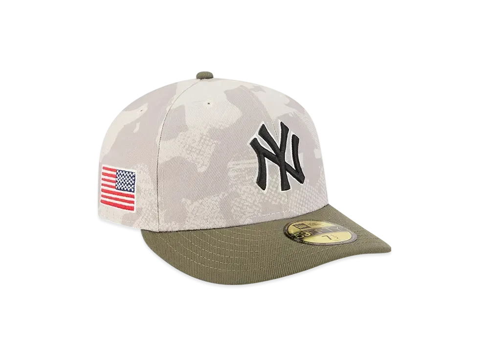NEW ERA PC 59Fifty On Field MLB 2025 Armed Forces Day New York Yankees "Stone"