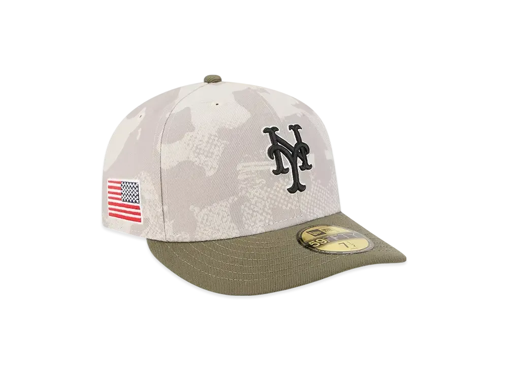 NEW ERA PC 59Fifty On Field MLB 2025 Armed Forces Day New York Mets "Stone"