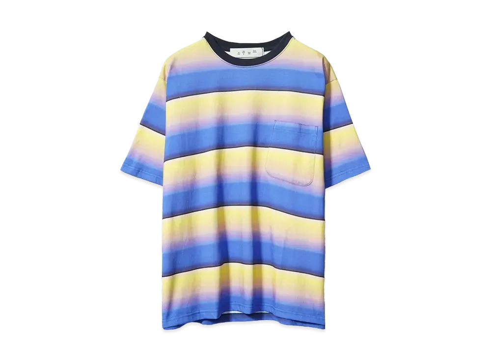 Bal GRADIENT STRIPE CREW NECK TEE "BLUE"