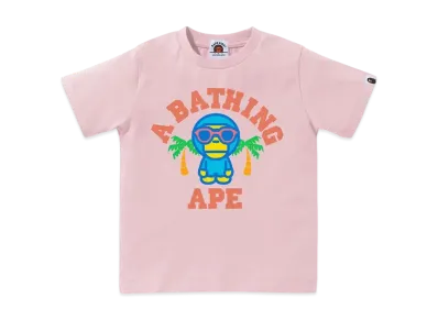 A BATHING APE Colors Milo College Summer Tee "Pink"