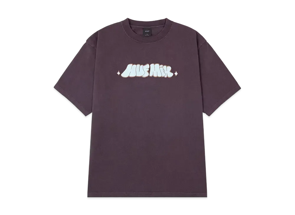 HUF Playlist Washed Tee "Dark Berry"