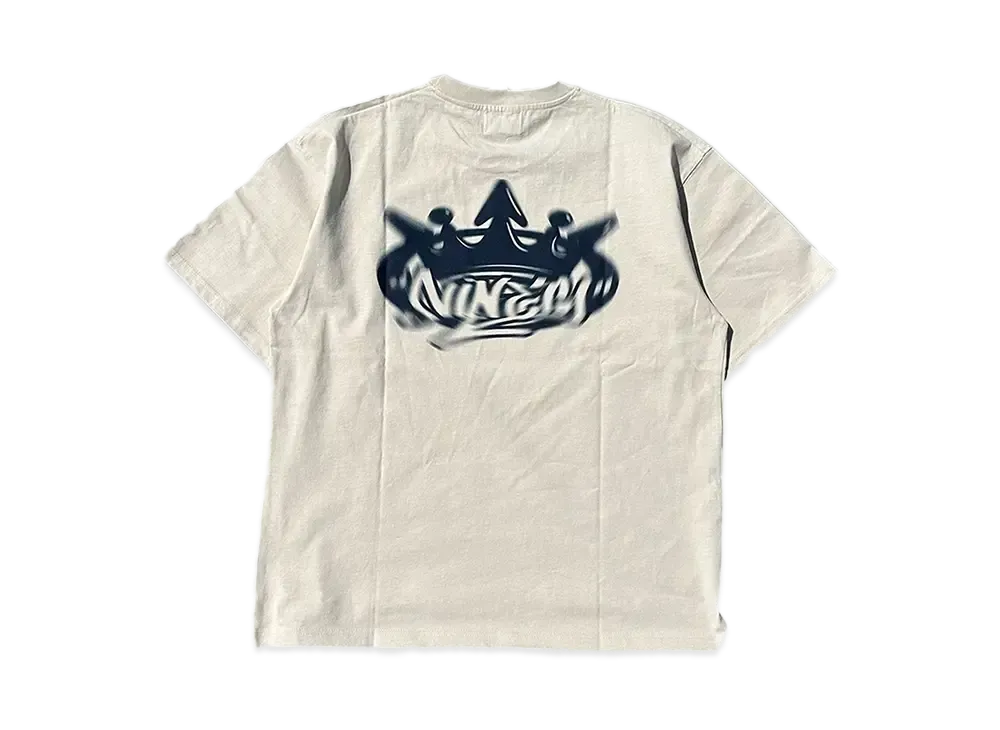 9090 Motion King Logo Tee "BEIGE"
