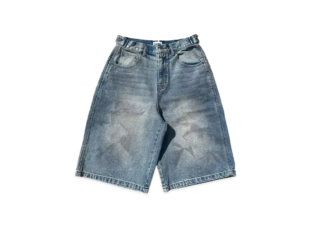 9090 King Logo Buggy Jorts "MAD LIGHT BLUE"